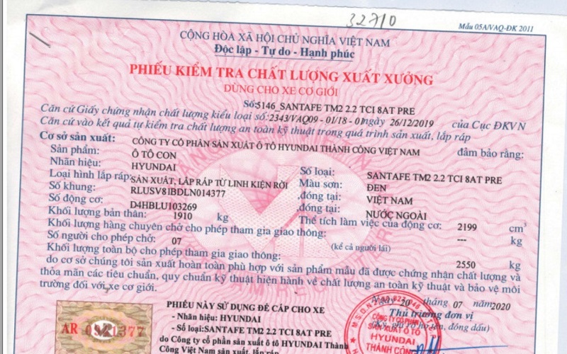 kiểm tra chất lượng xuất xưởng