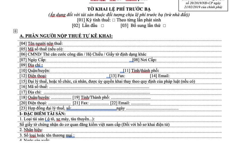 Thuế, phí cần nộp khi mua xe ô tô mới