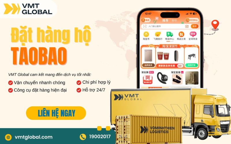 dịch vụ nhập hàng taobao VMT Global