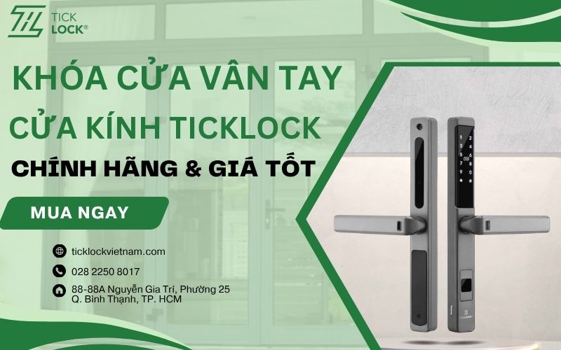 Khóa vân tay cửa kính TICKLOCK