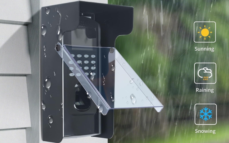 Cách bảo vệ khóa cửa vân tay khỏi tác động mưa