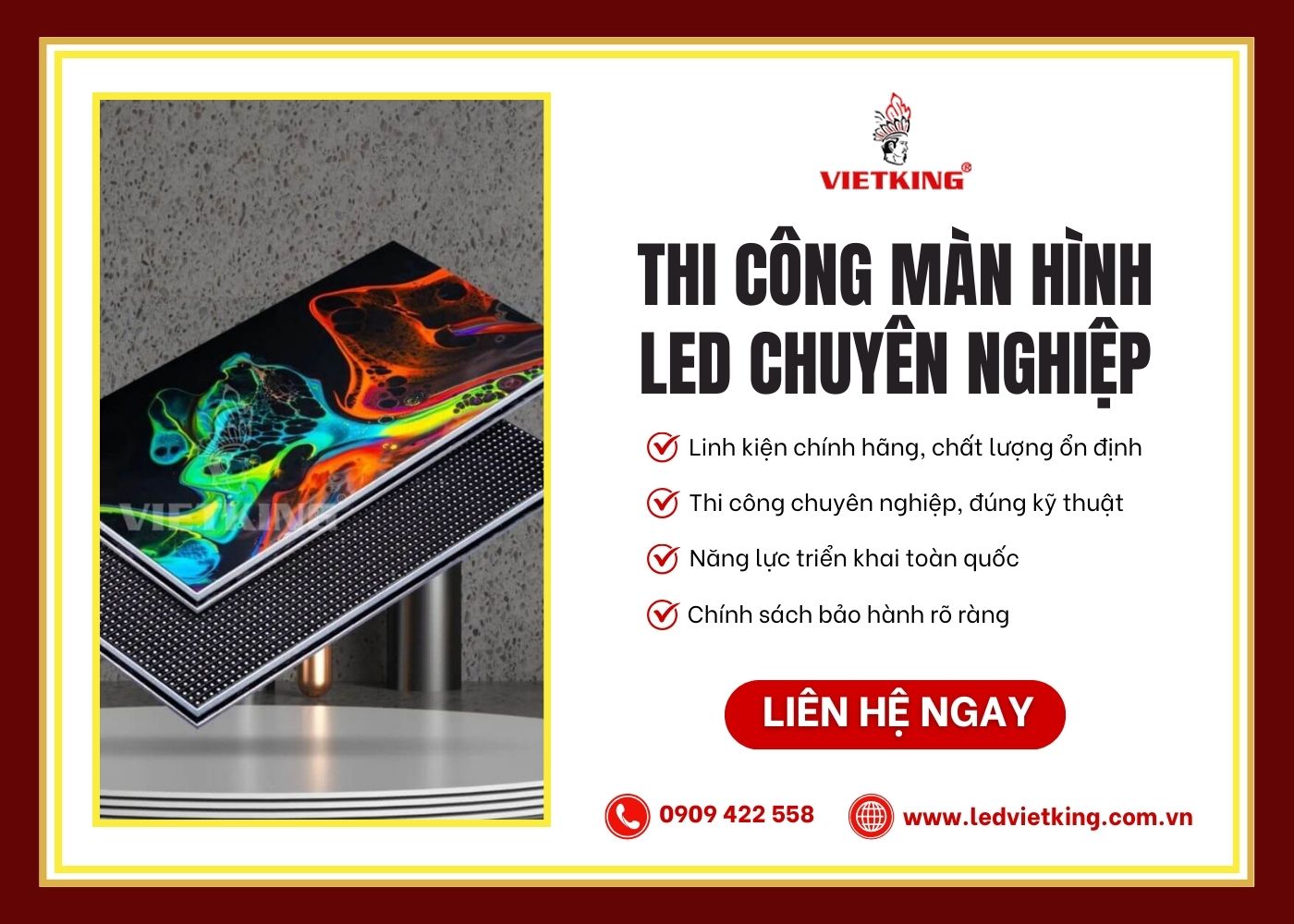 VIETKING – Đơn vị thi công màn hình LED uy tín